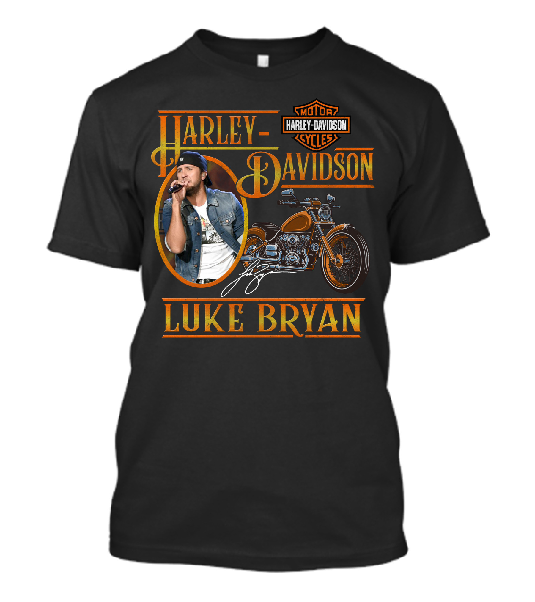 Luke Bryan Harley Davidson Motor Cycles T-Shirt