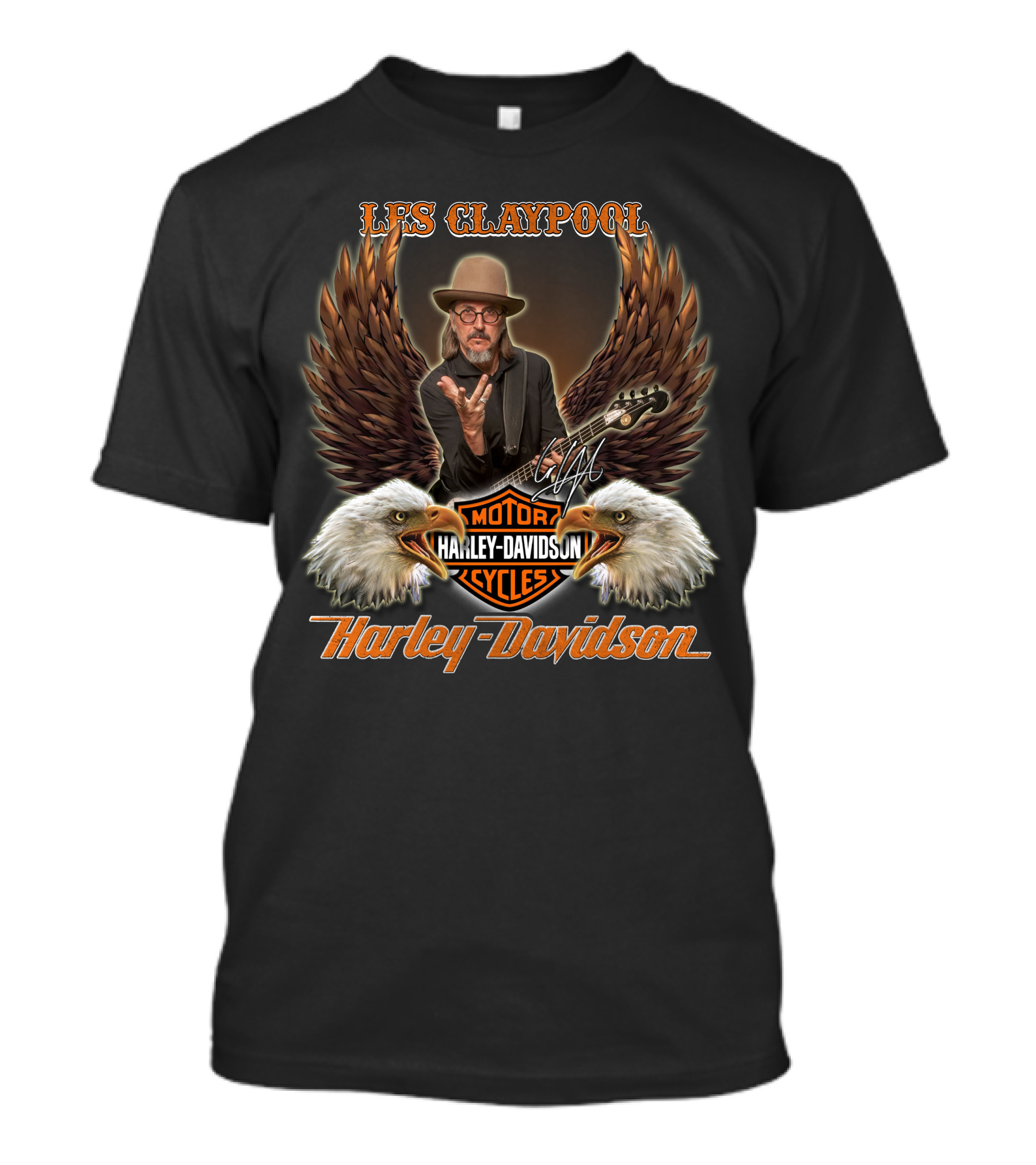 Les Claypool Harley Davidson Motorcycles Eagles T-Shirt