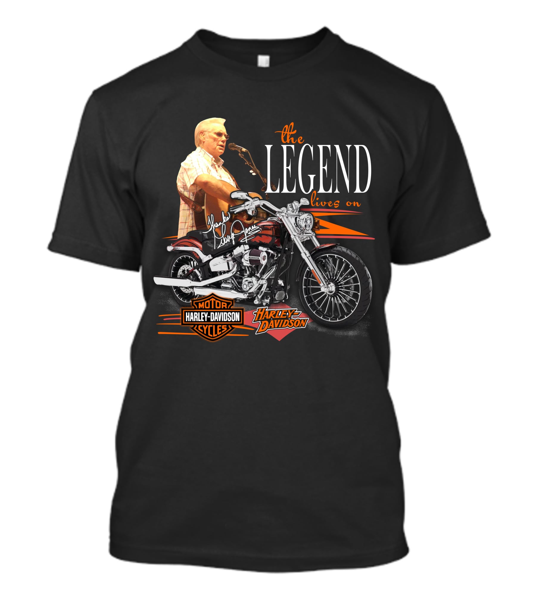 The Legend Lives On George Jones Harley Davidson Cycles T-Shirt