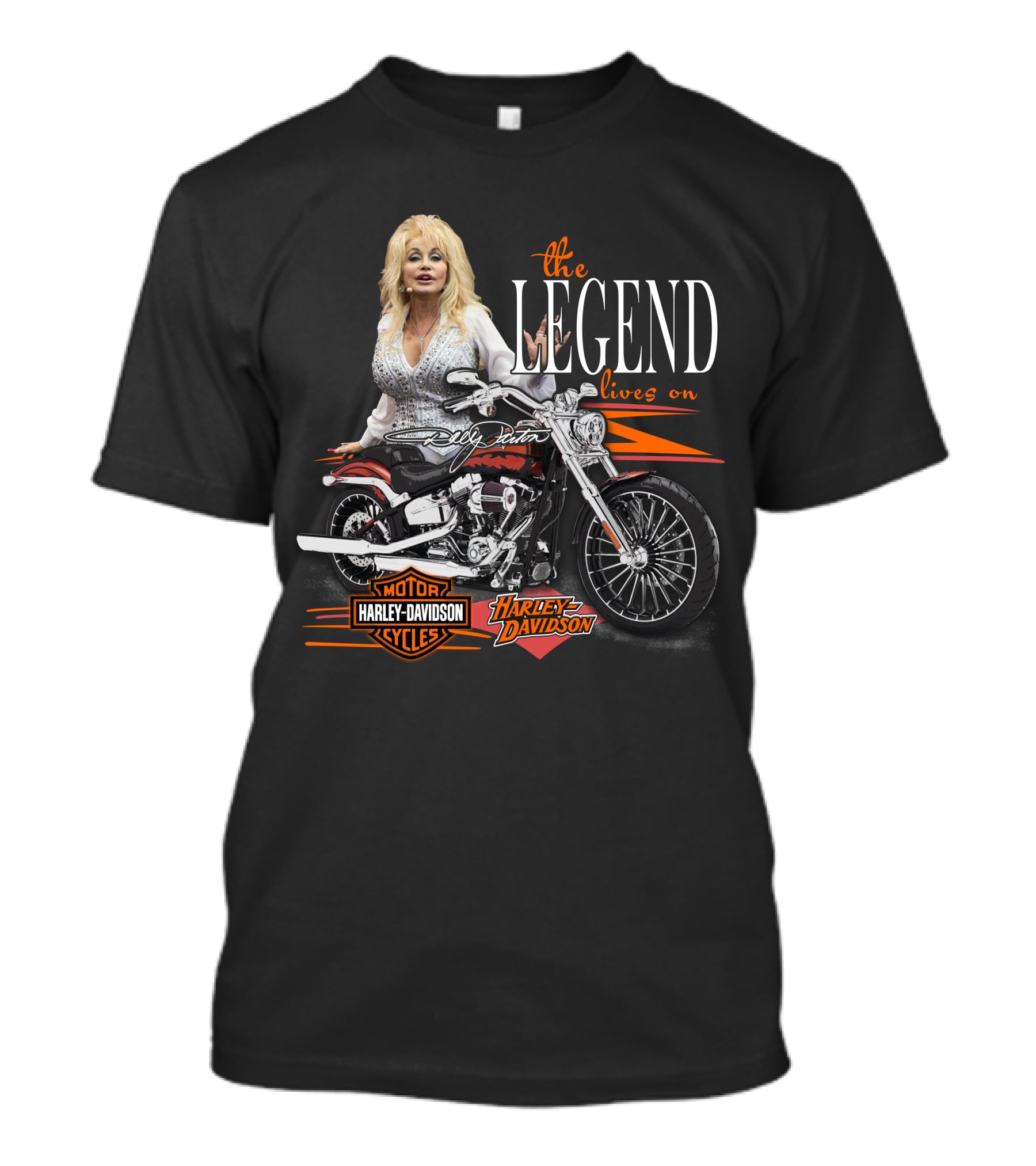 Dolly Parton The Legend Lives On Harley Davidson Cycles T-Shirt