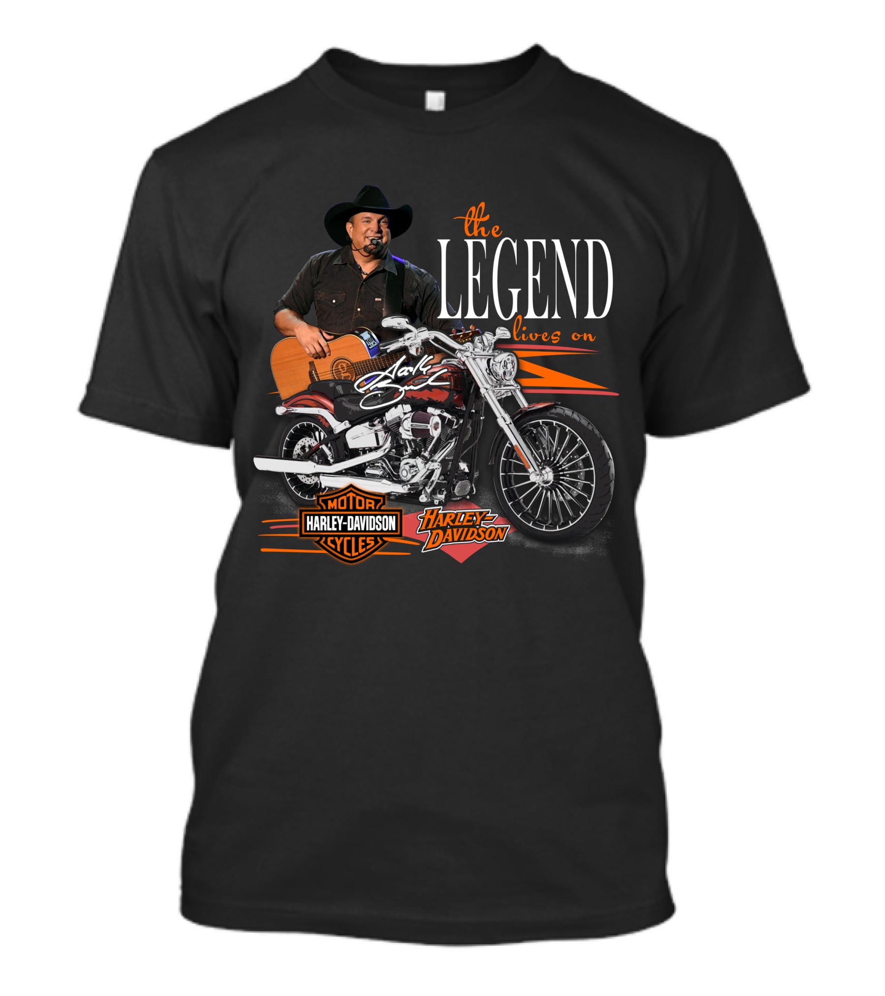 Garth Brooks Harley Davidson The Legend Lives On T-Shirt