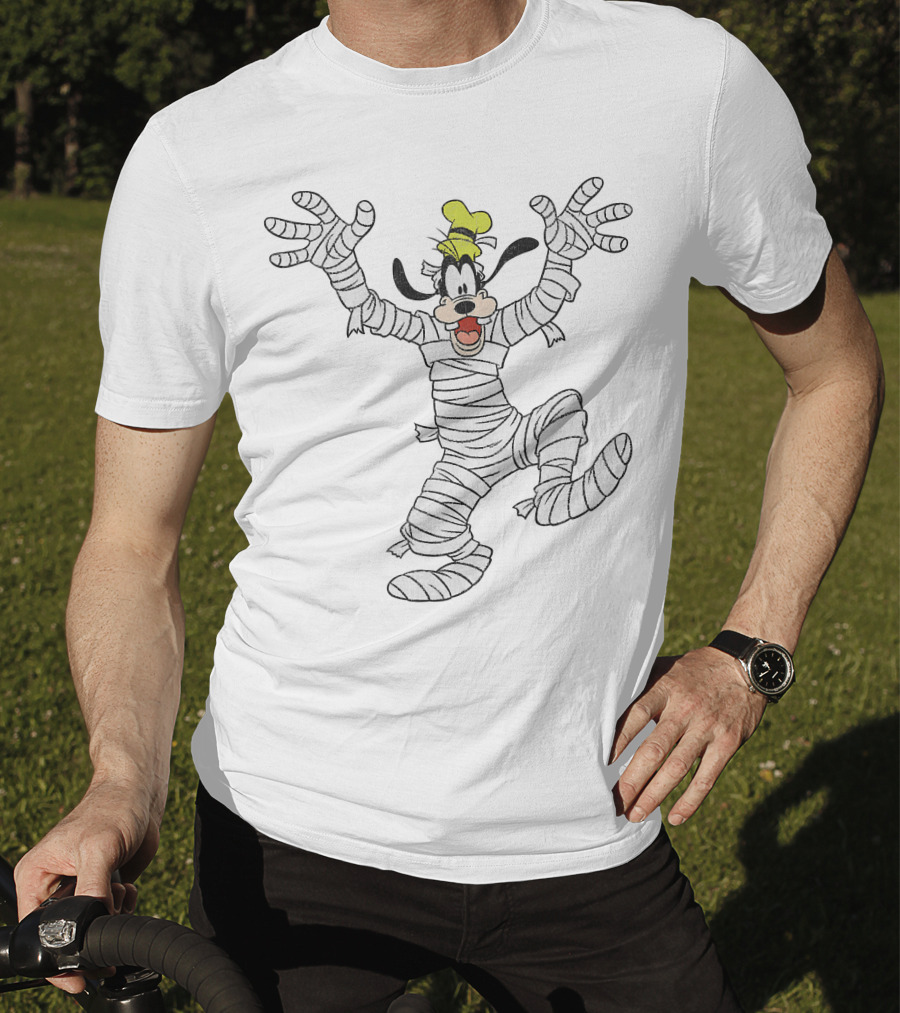 Goofy Wrapped As Mummy Halloween Character T-Shirt