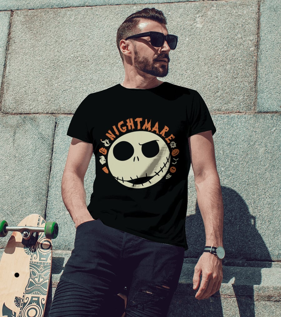 The Nightmare Before Christmas Jack Skellington Halloween Face T-Shirt