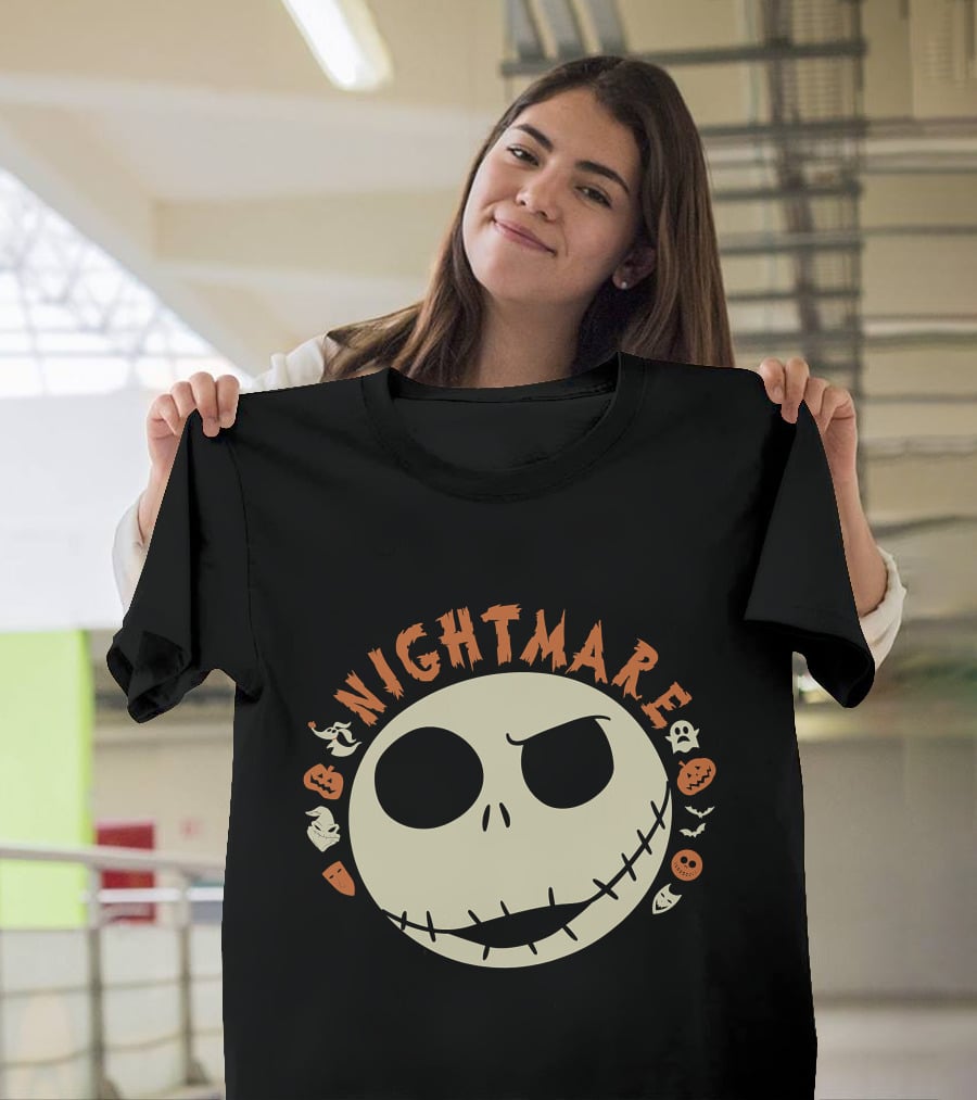 The Nightmare Before Christmas Jack Skellington Halloween Face T-Shirt