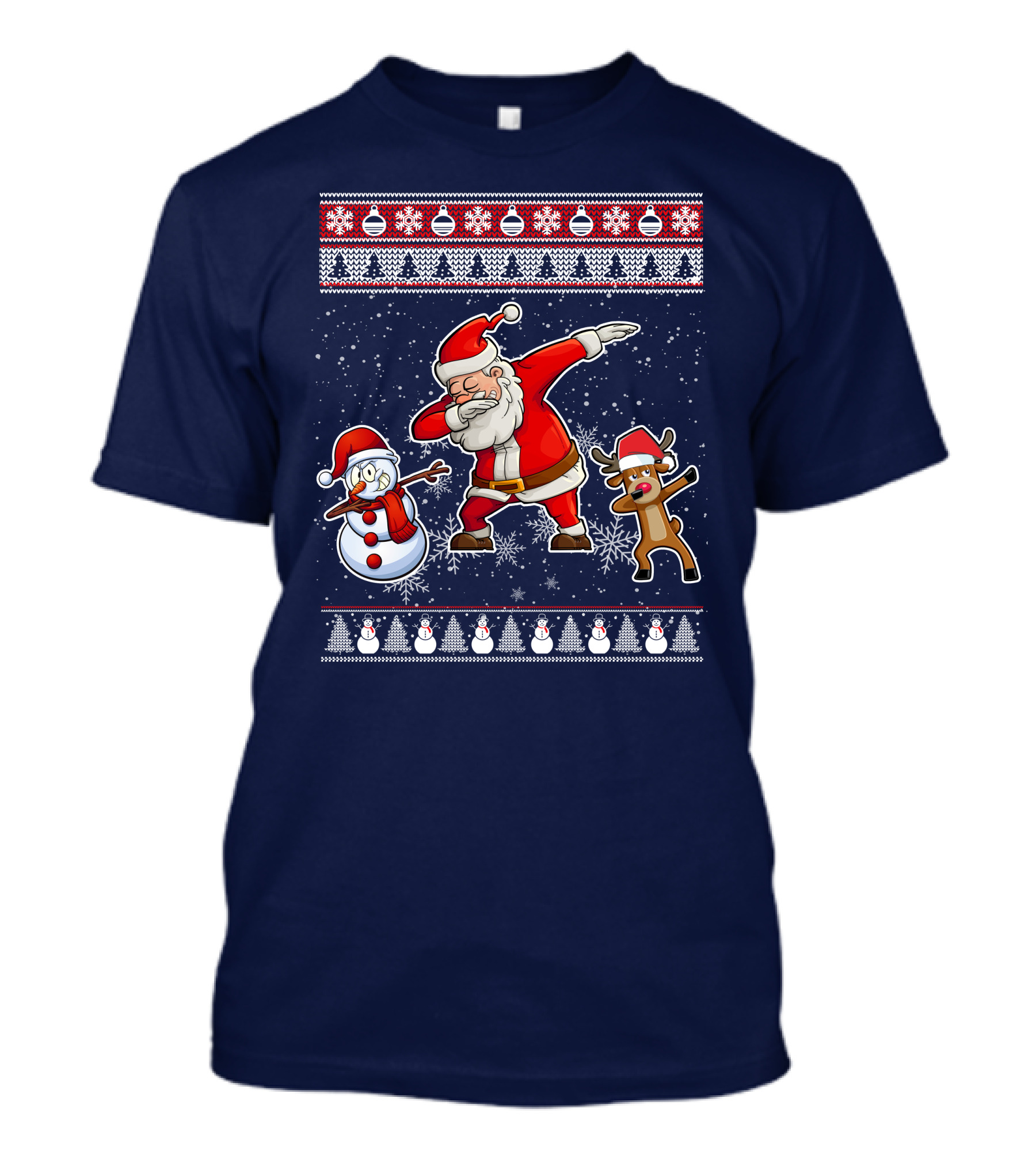 Santa Dabbing Santa Claus Snowman Reindeer Christmas Dabing T-Shirt