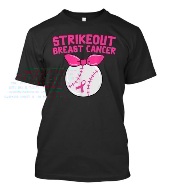 Strikeout Breast Cancer Awareness Baseball Pink T-Shirt