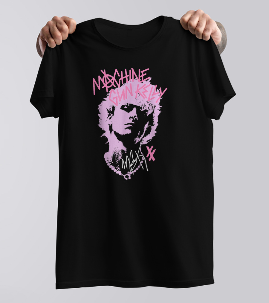 Machine Gun Kelly M.G.K Pink Silhouette XX Signature T-Shirt