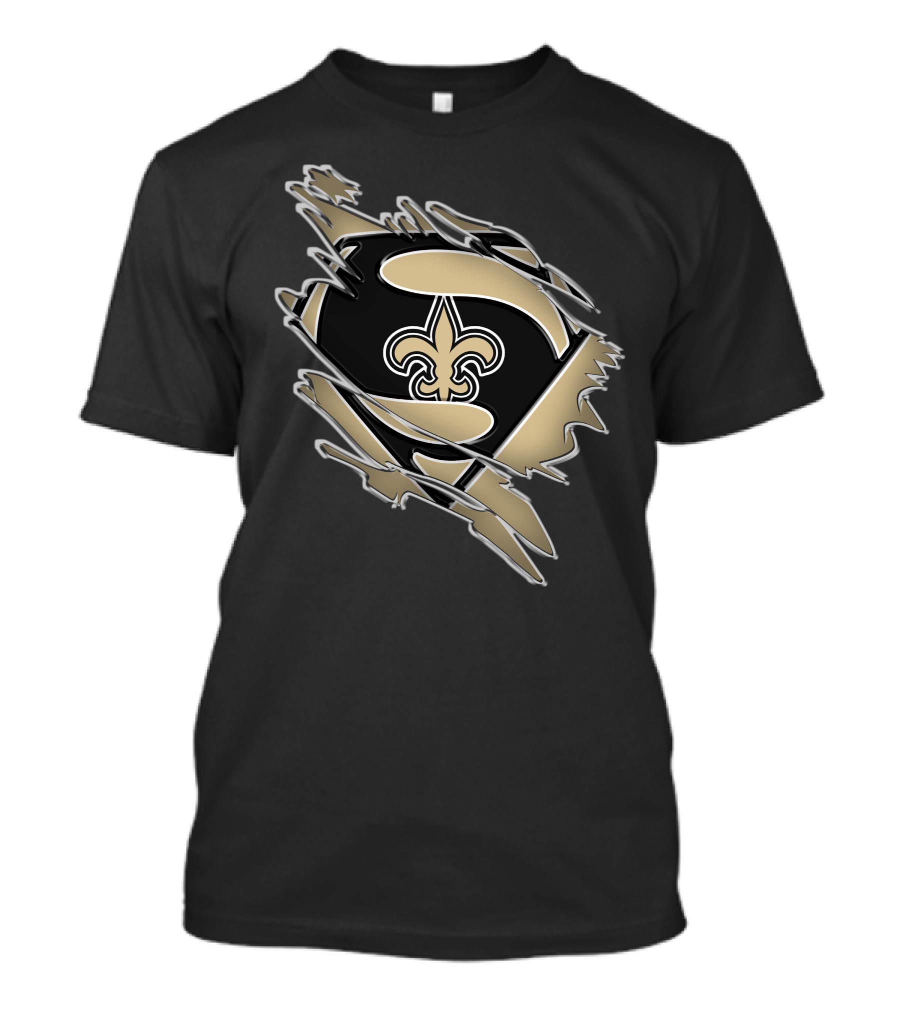 Fleur-de-Lis Superhero Emblem Saints T-Shirt