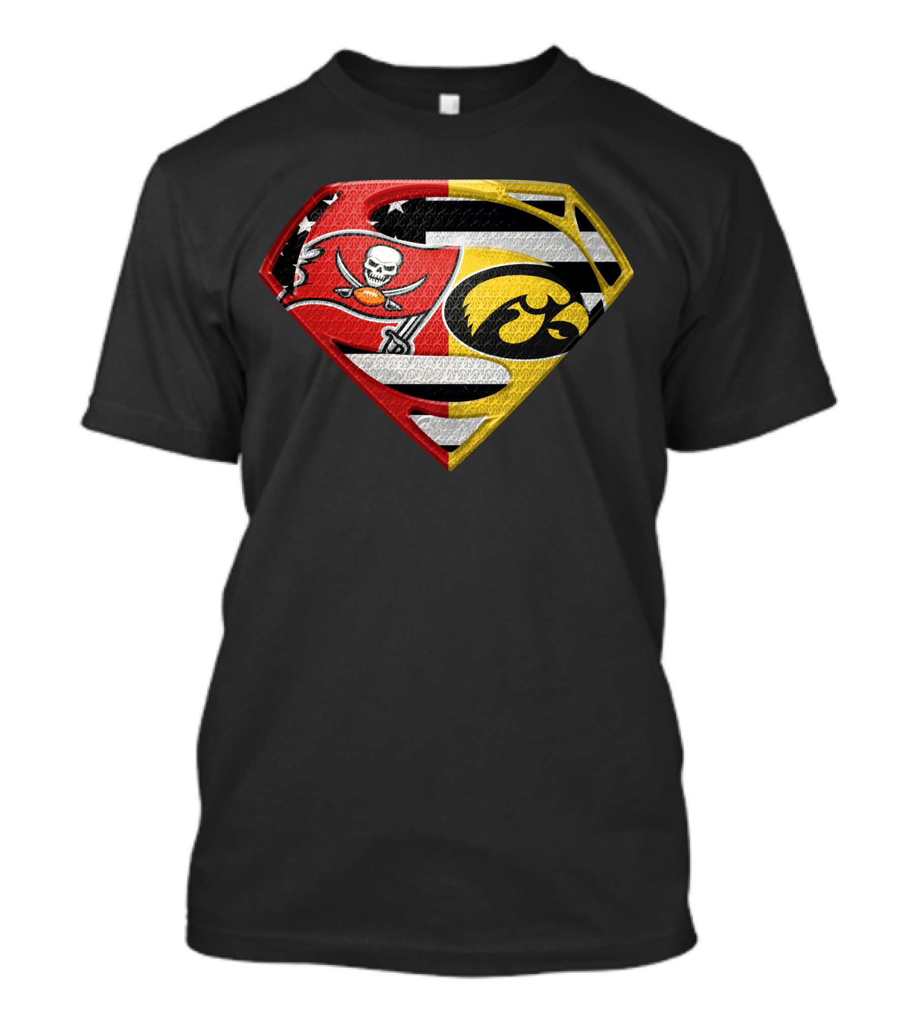 Tampa Bay Buccaneers Iowa Hawkeyes Superman T-Shirt