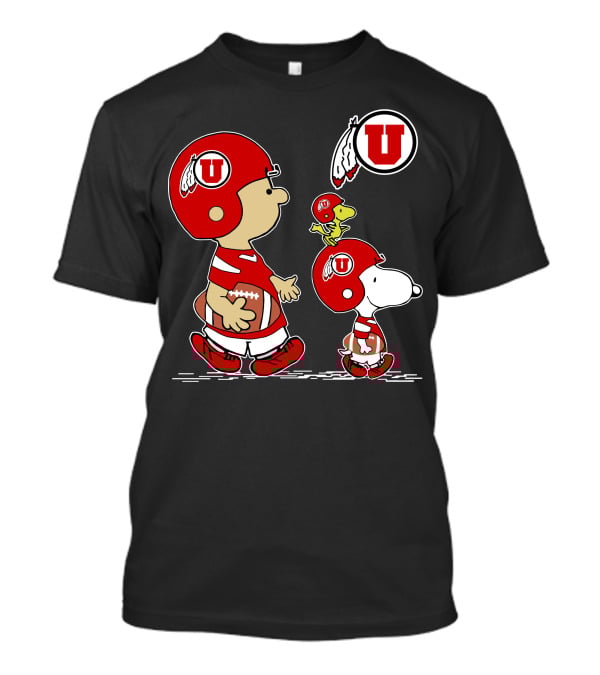 Utah Utes Snoopy Football Peanuts Gear T-Shirt