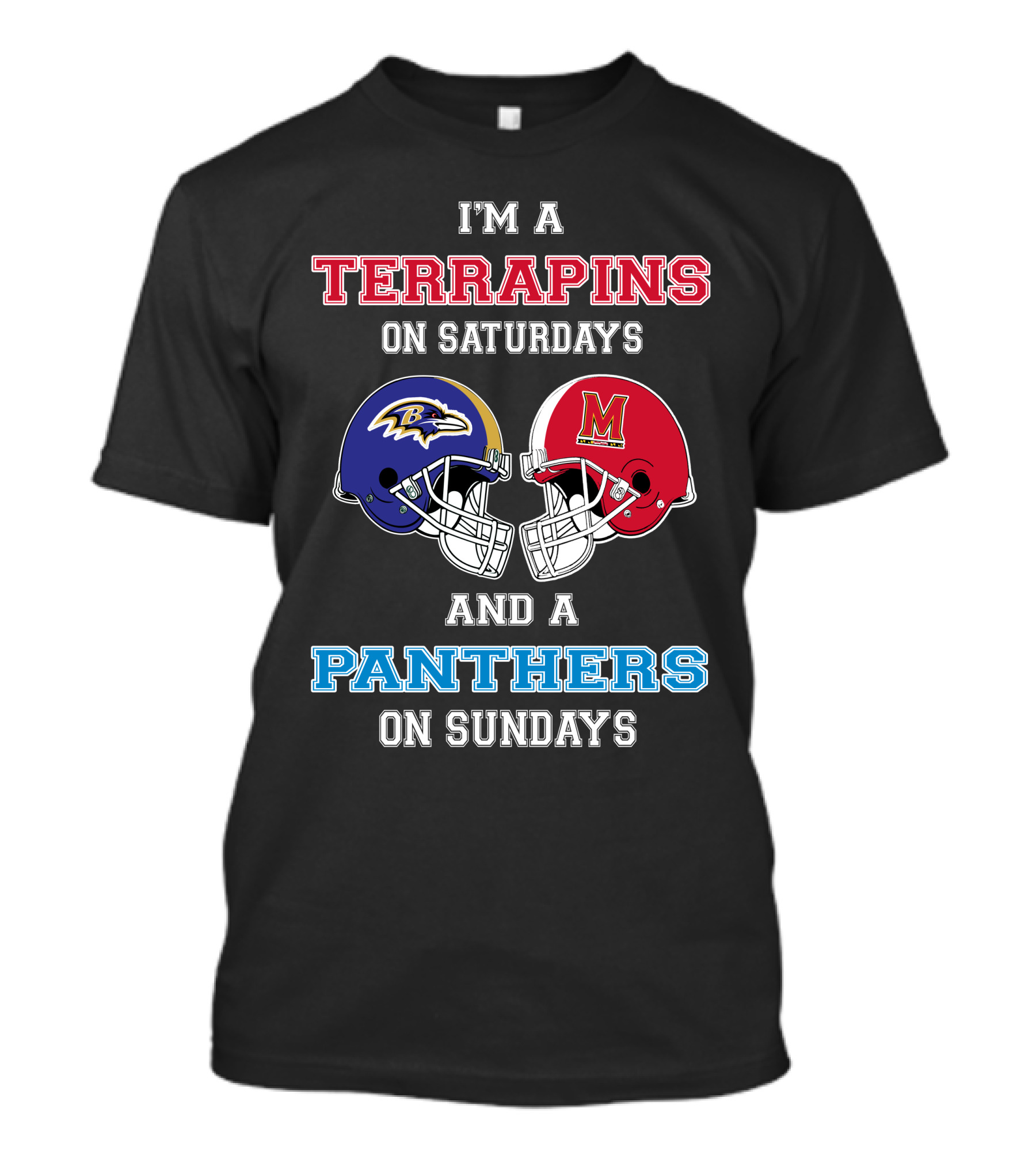 I'm A Terrapins On Saturdays And A Panthers On Sundays T-Shirt