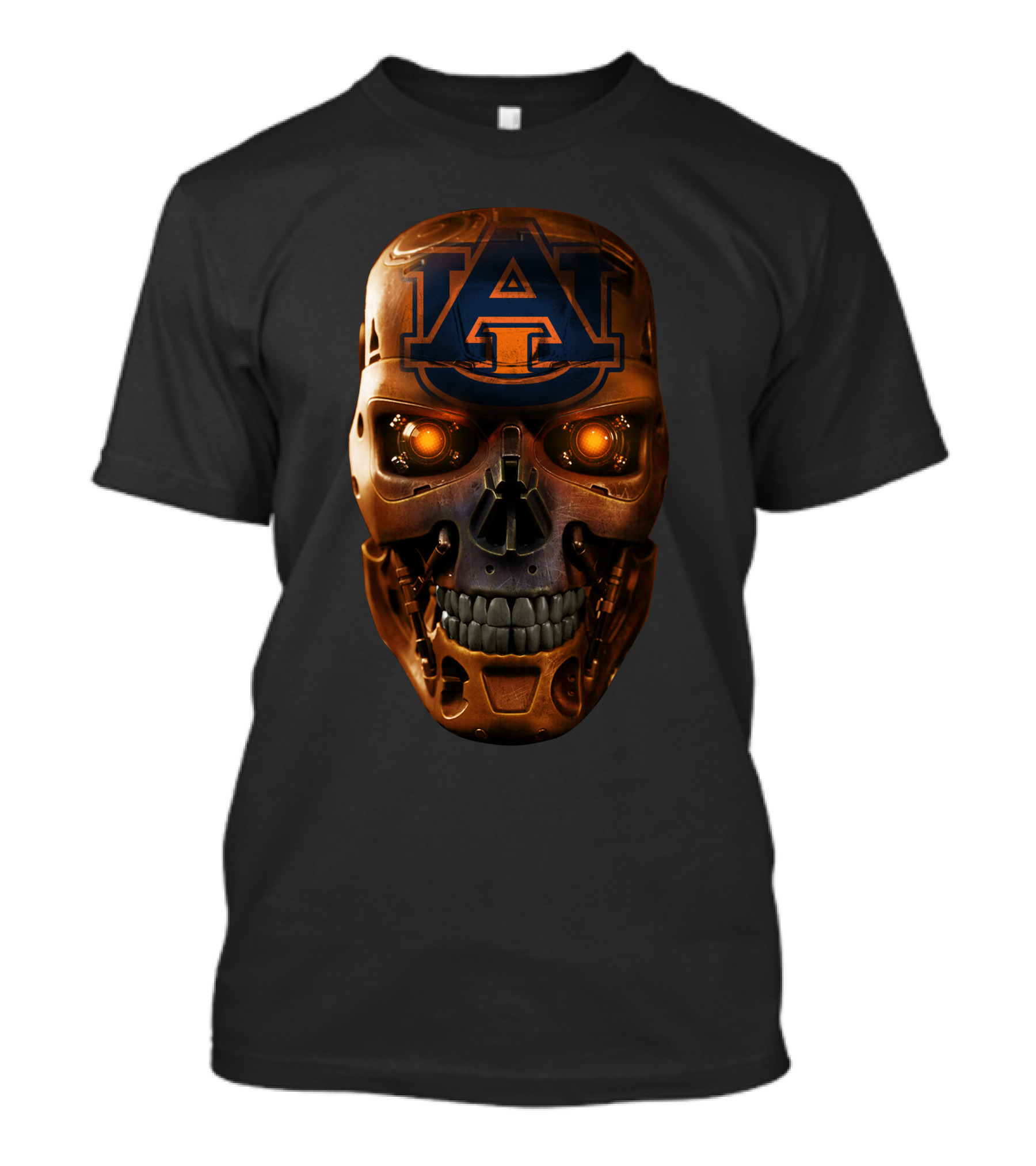 Auburn Tigers Terminator Skull T-Shirt