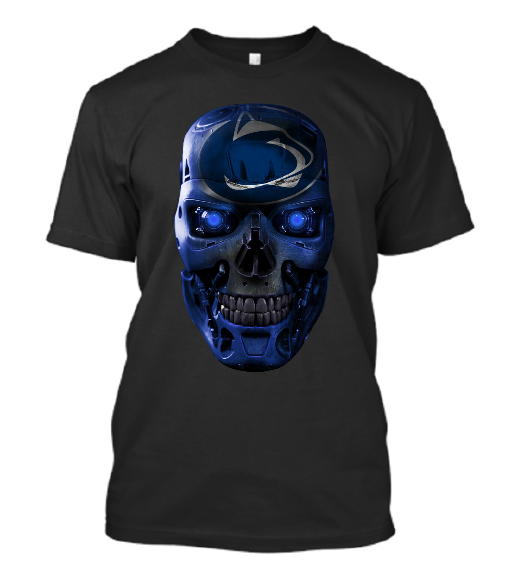 Penn State Nittany Lions Skull Cyberpunk Face T-Shirt