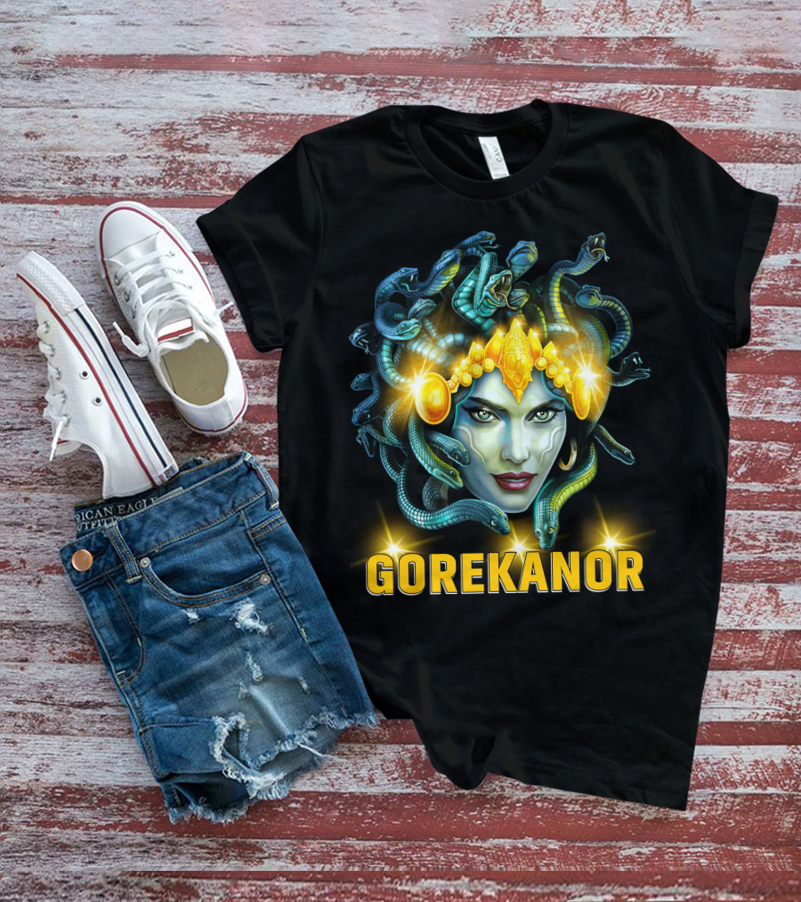 Gorekanor Medusa Snakes Mythical Crown Glamour T-Shirt