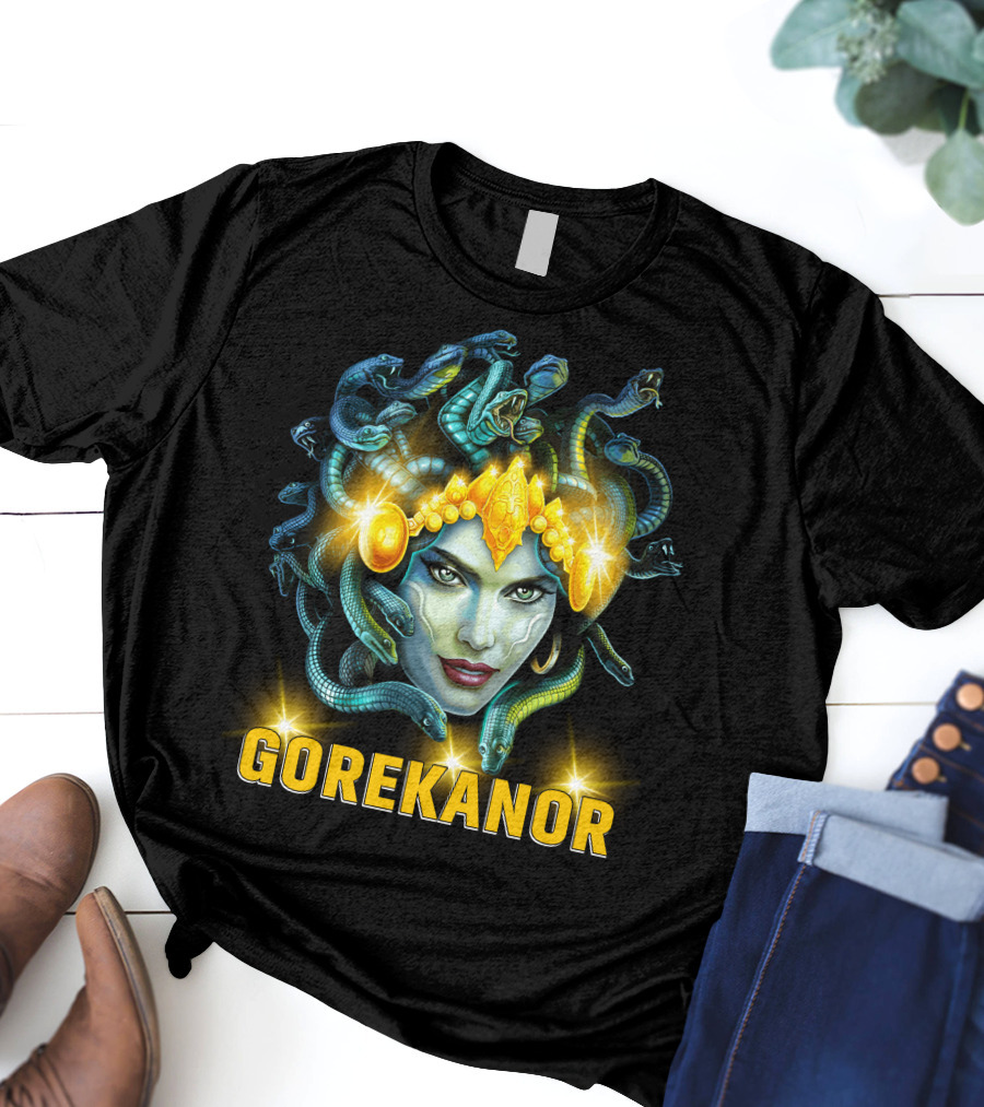 Gorekanor Medusa Snakes Mythical Crown Glamour T-Shirt