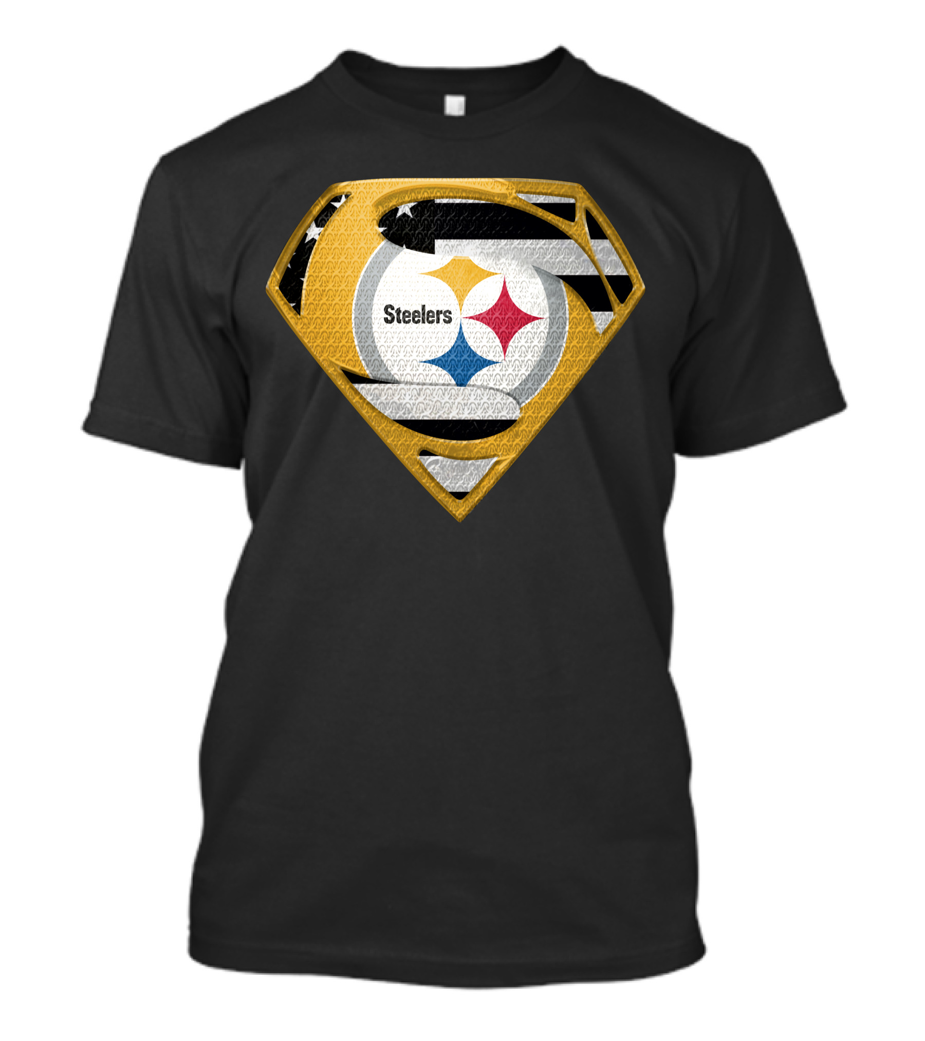 Steelers Superman Logo Shield Emblem Steelers Crest T-Shirt