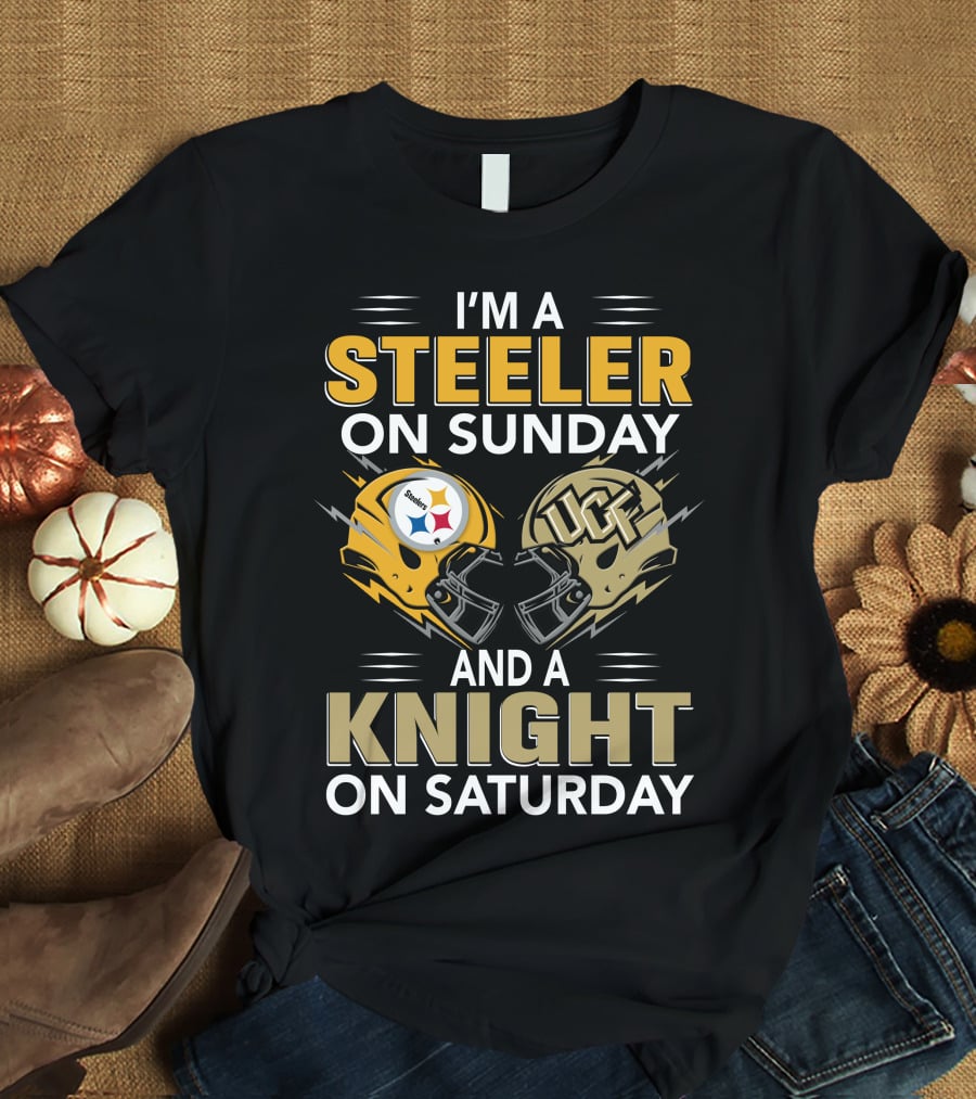 I'm A Steeler On Sunday And A Knight On Saturday Ucf Football Fan Gear T-Shirt