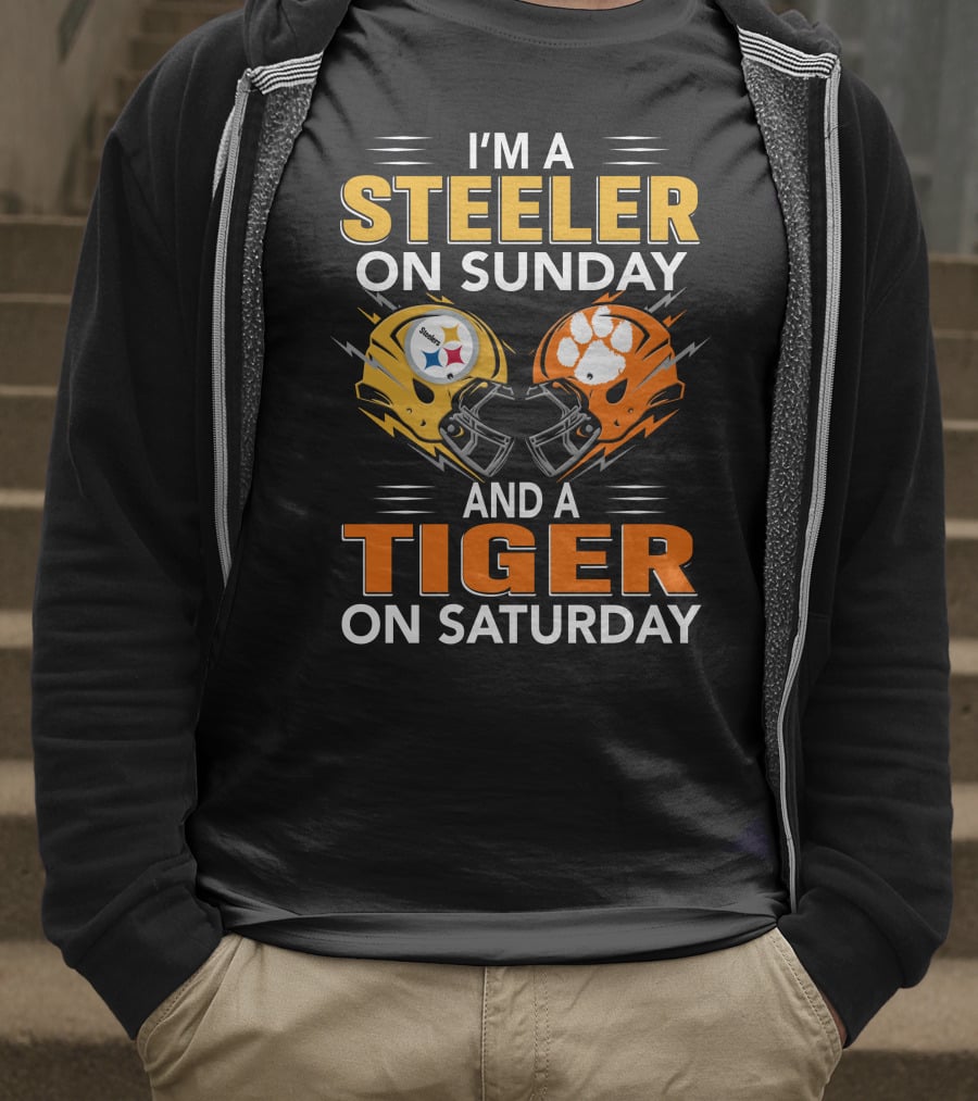 I'm A Steeler On Sunday And A Tiger On Saturday T-Shirt