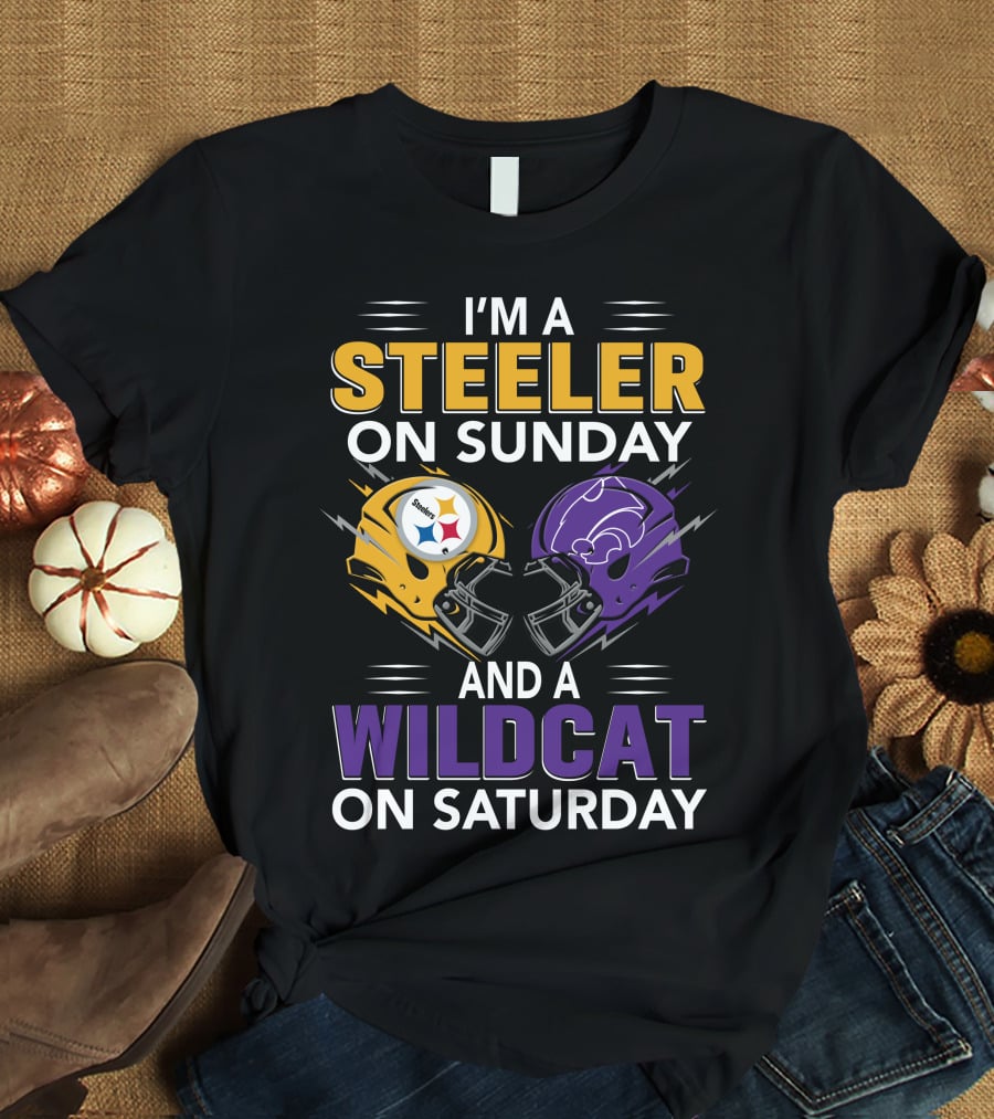 I'm A Steeler On Sunday And A Wildcat On Saturday T-Shirt