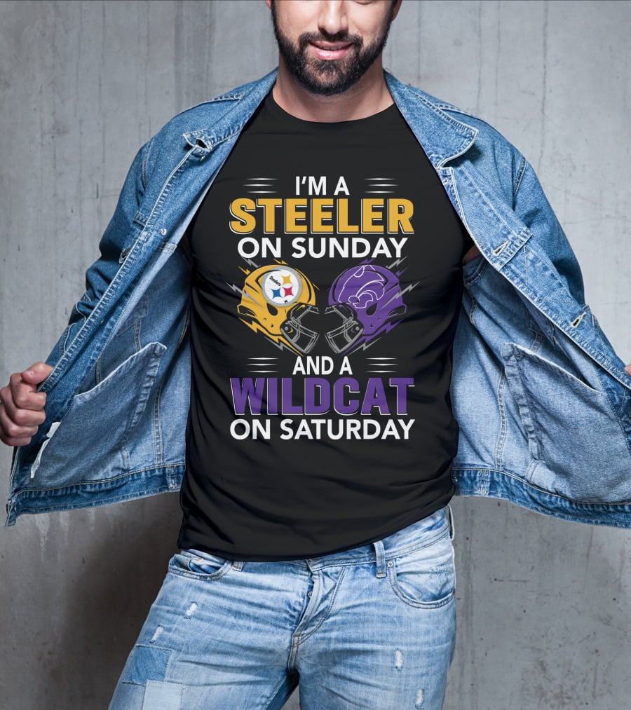 I'm A Steeler On Sunday And A Wildcat On Saturday T-Shirt