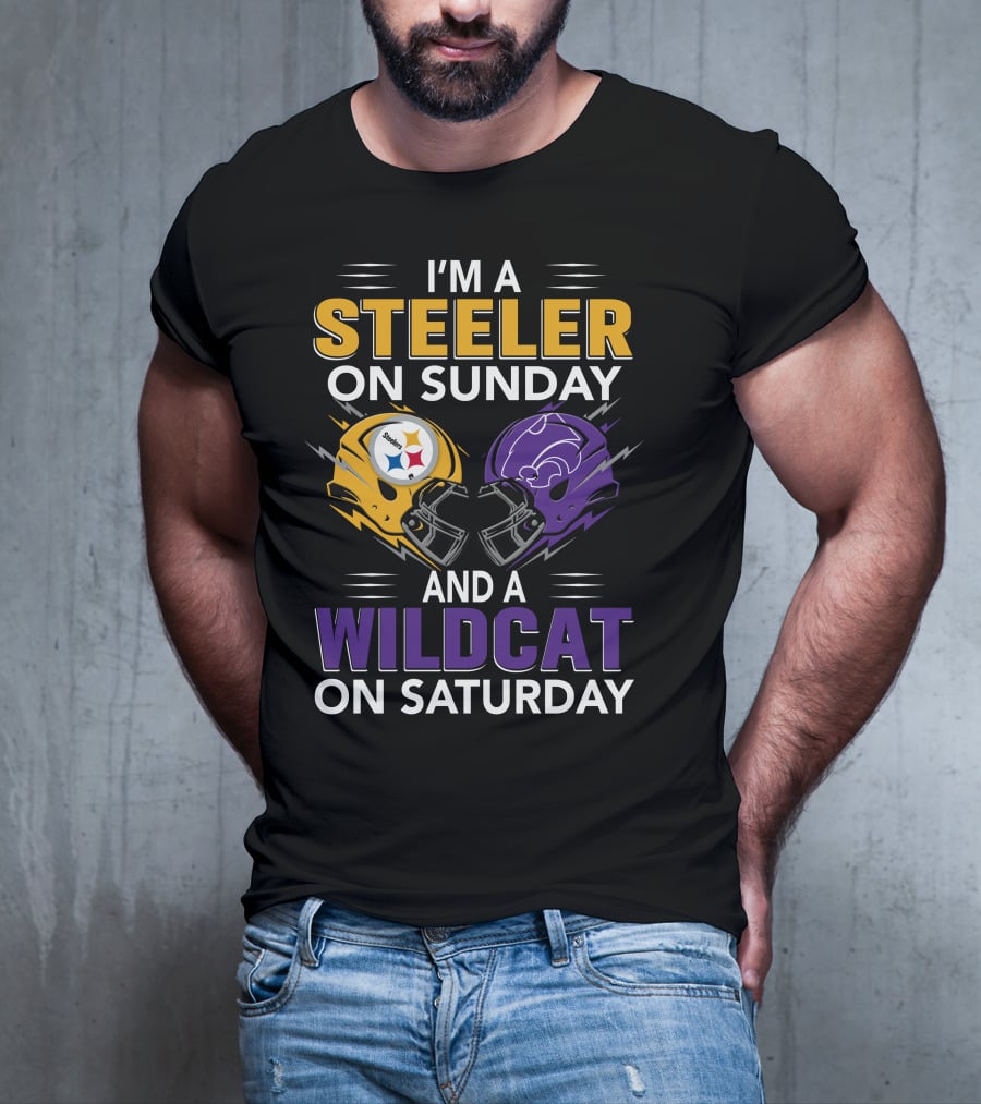I'm A Steeler On Sunday And A Wildcat On Saturday T-Shirt