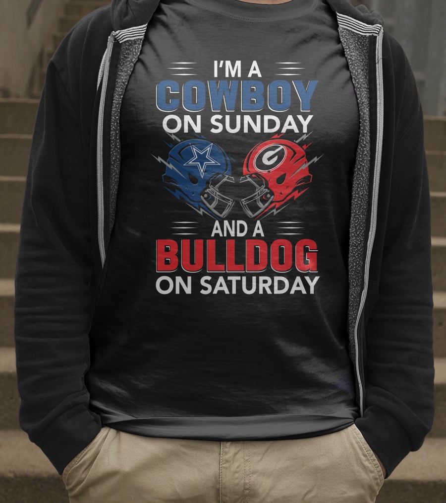I'm A Cowboy On Sunday And A Bulldog On Saturday T-Shirt