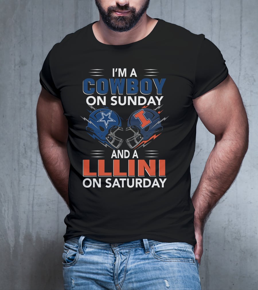 I'm A Cowboy On Sunday And A Illini On Saturday T-Shirt