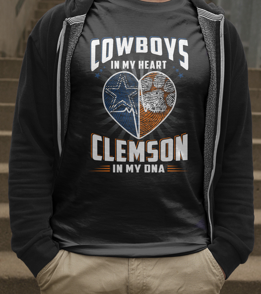 Cowboys In My Heart Clemson In My Dna T-Shirt