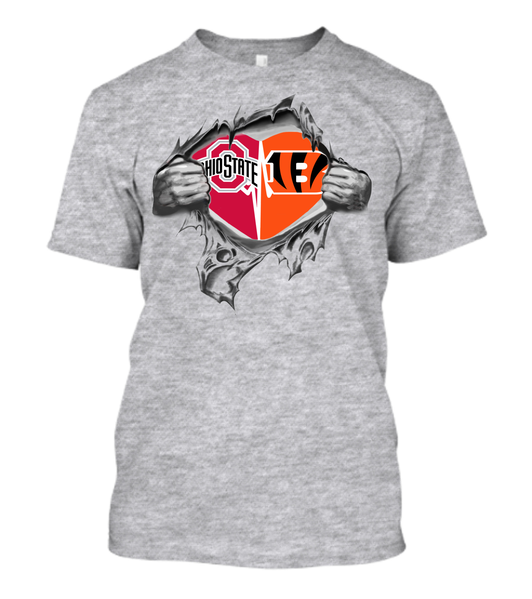 Ohio State Buckeyes Cincinnati Bengals Heart T-Shirt