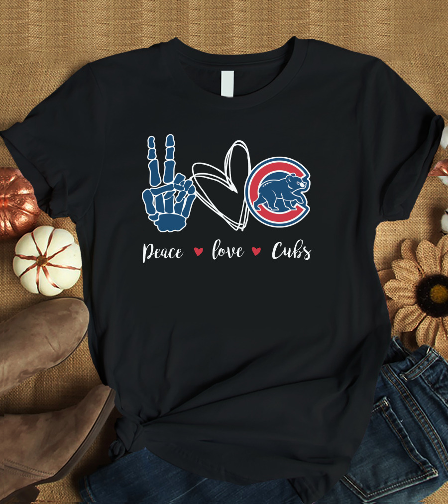 Peace Love Cubs Chicago Cubs T-Shirt