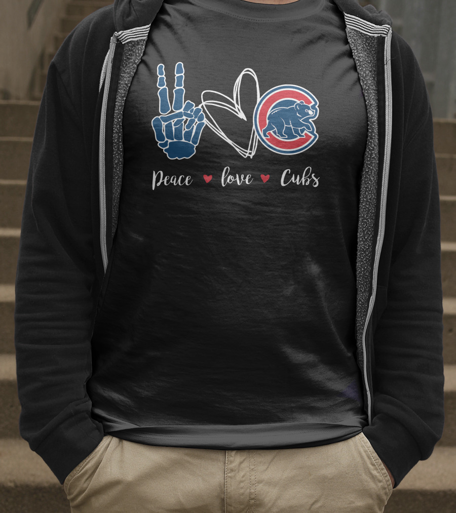 Peace Love Cubs Chicago Cubs T-Shirt