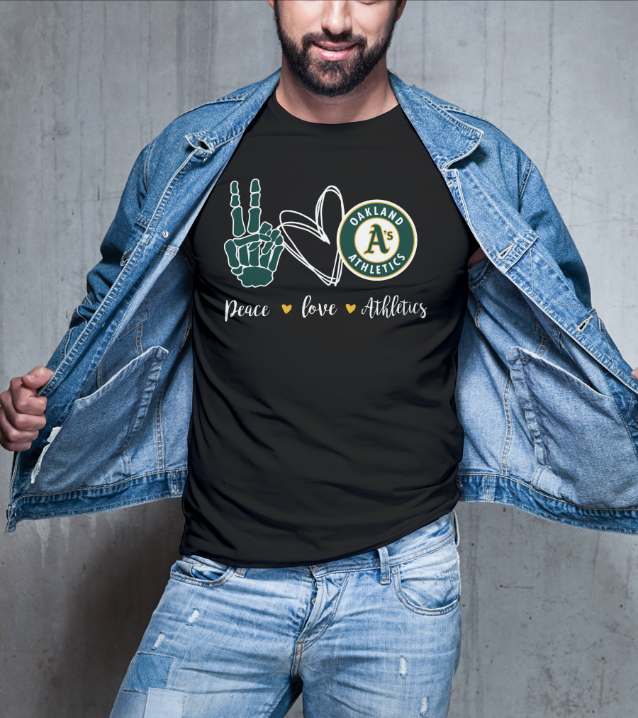 Peace Love Oakland Athletics T-Shirt