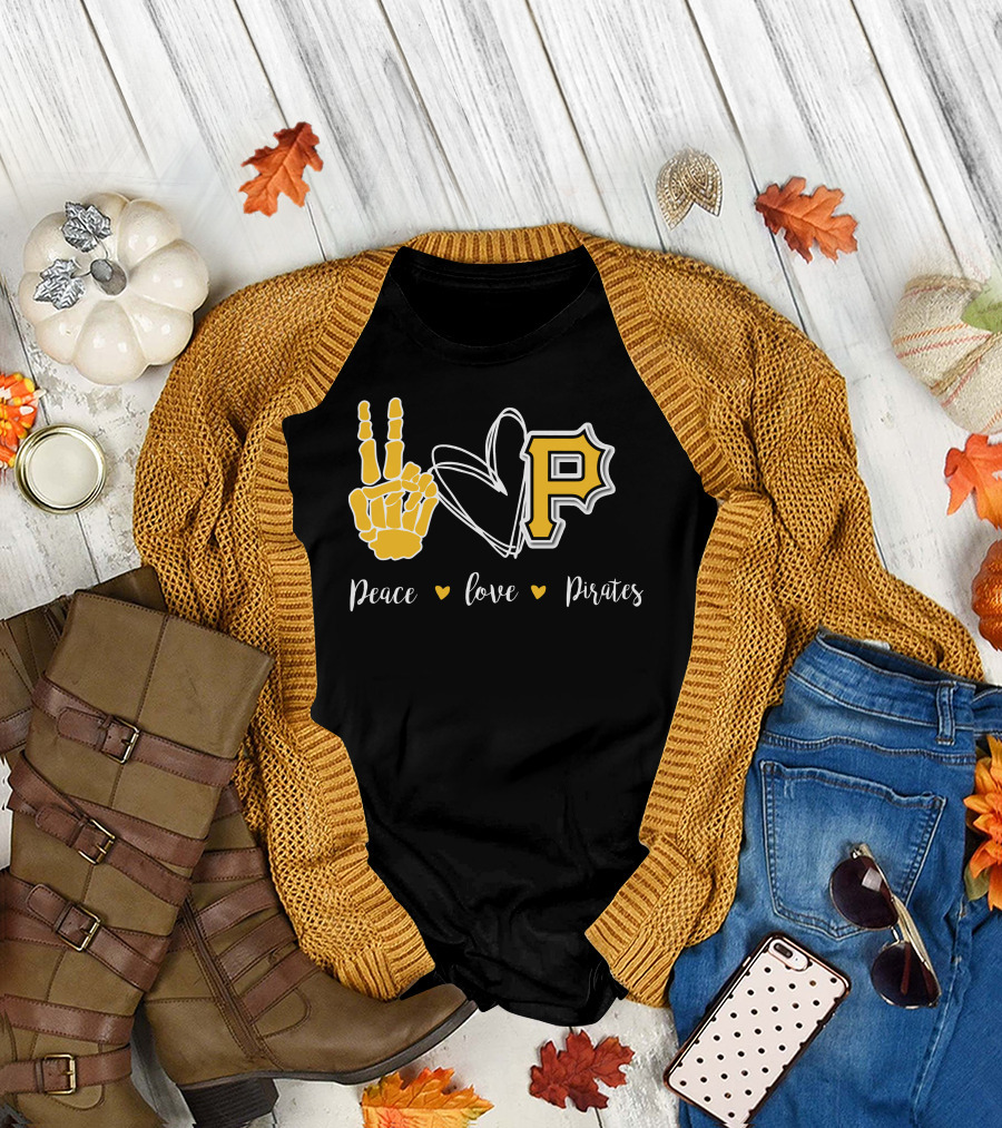 Peace Love Pittsburgh Pirates T-Shirt