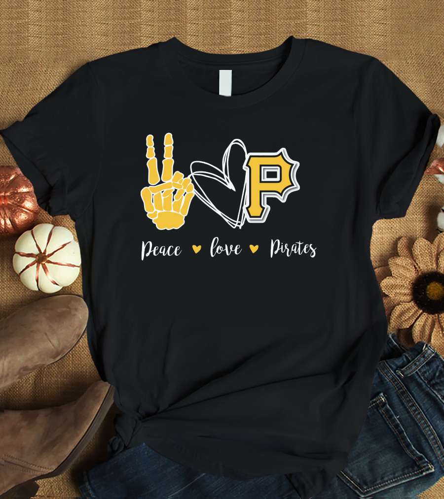 Peace Love Pittsburgh Pirates T-Shirt