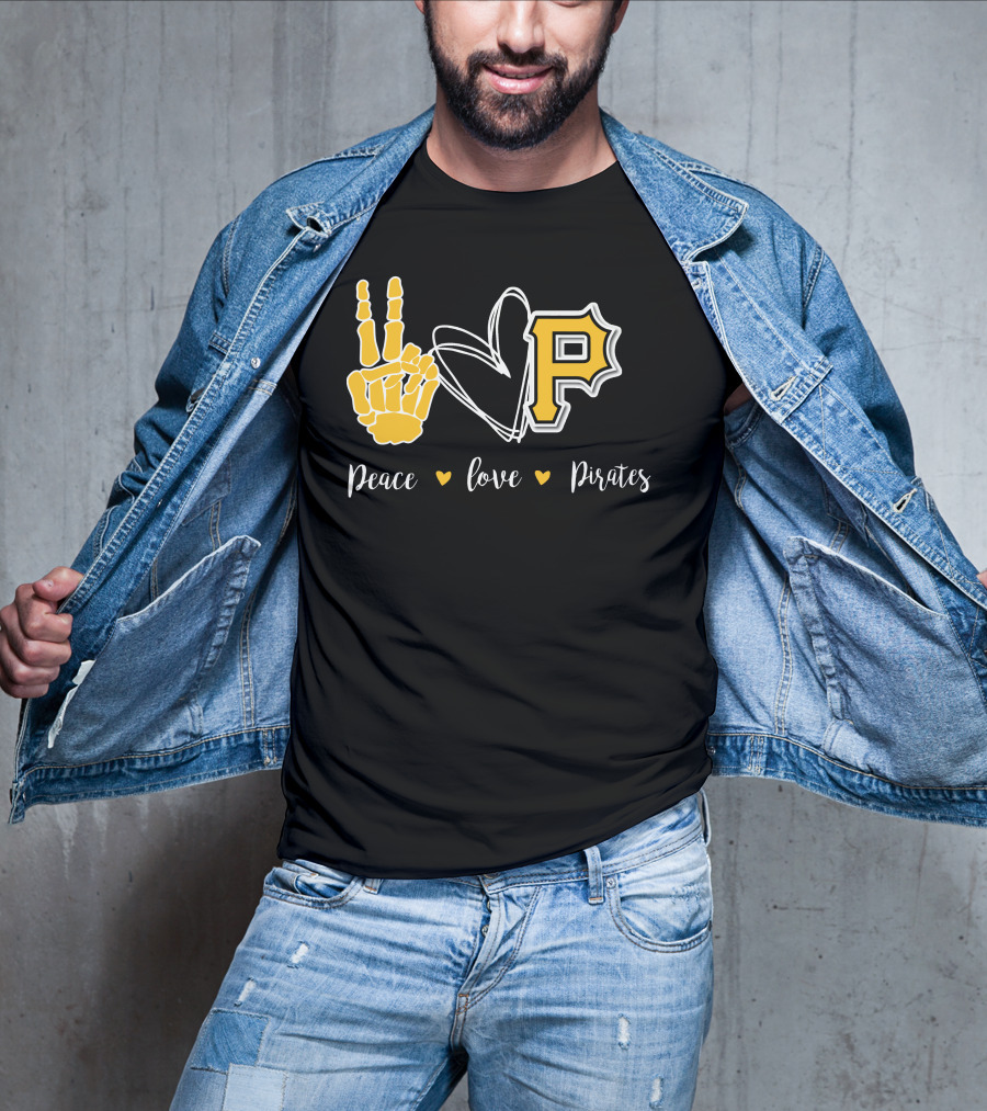 Peace Love Pittsburgh Pirates T-Shirt