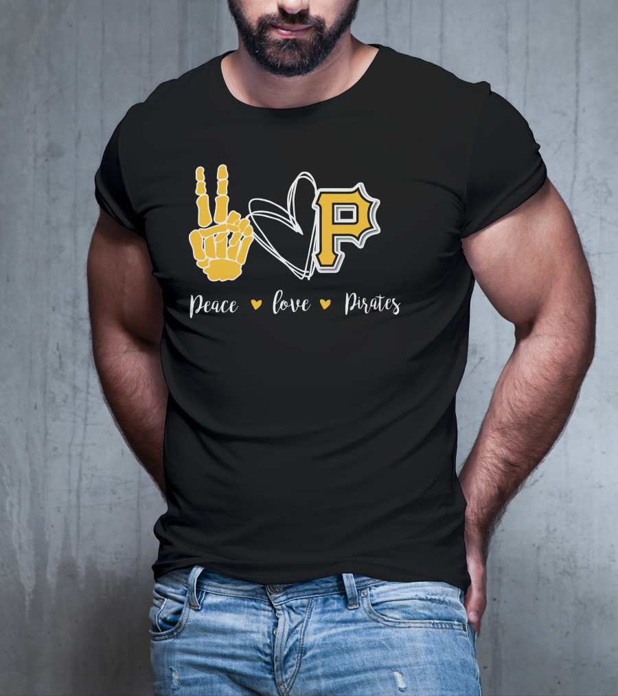Peace Love Pittsburgh Pirates T-Shirt