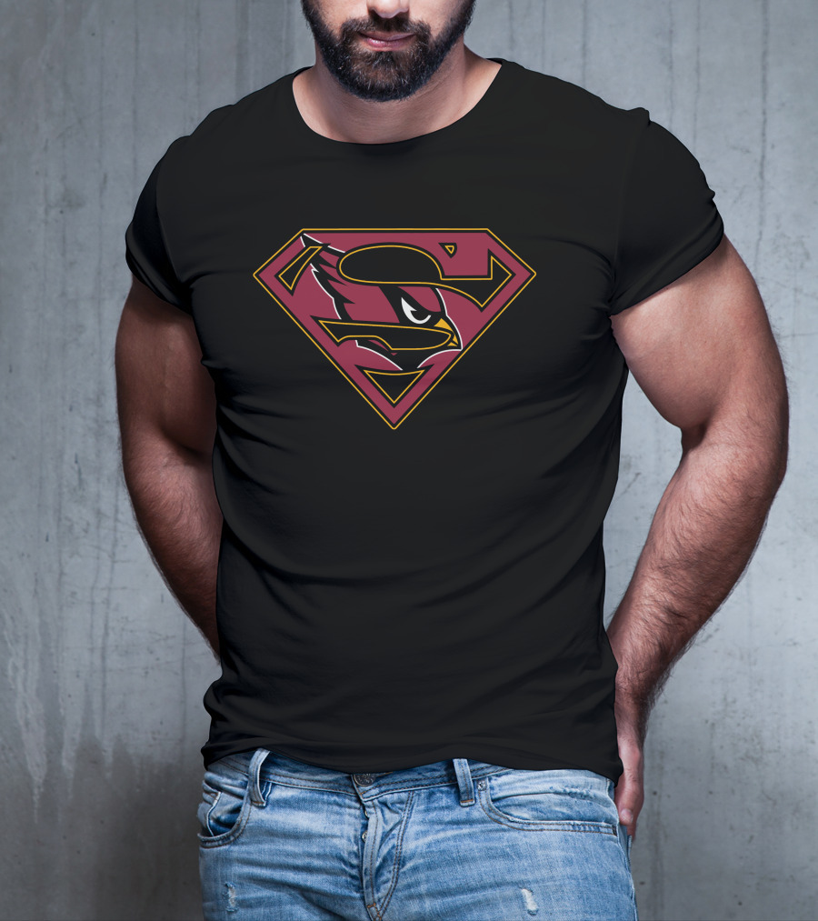 Arizona Cardinals Superman Logo Mix T-Shirt