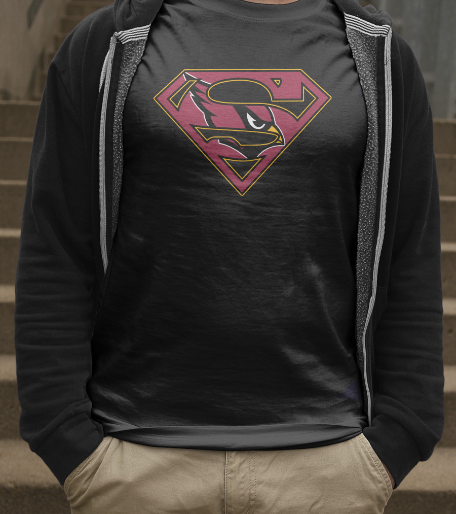 Arizona Cardinals Superman Logo Mix T-Shirt