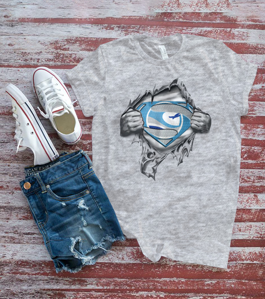 New Orleans Breakers Superman Logo Torn T-Shirt