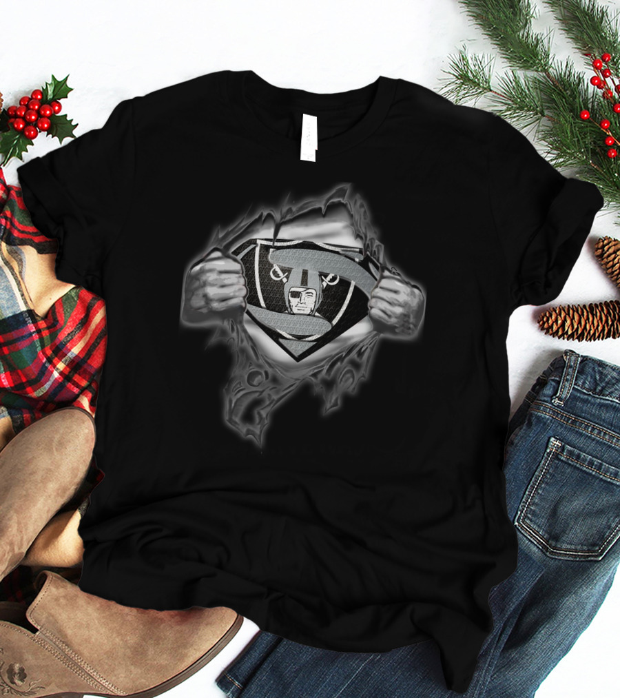 Raiders Logo Superman Shield Transformation T-Shirt
