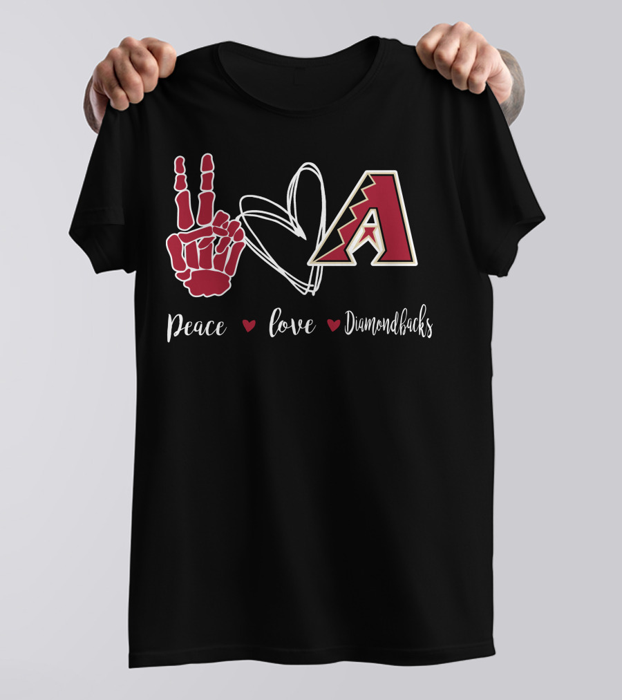 Peace Love Arizona Diamondbacks T-Shirt
