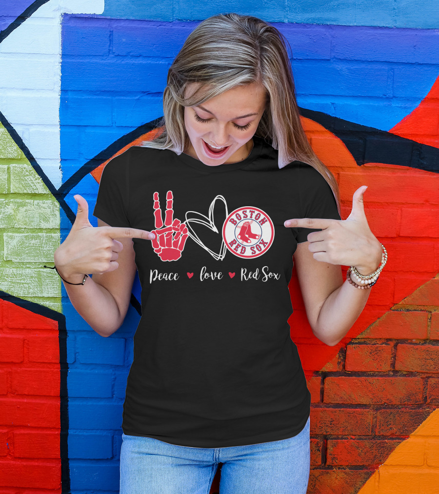 Peace Love Boston Red Sox T-Shirt