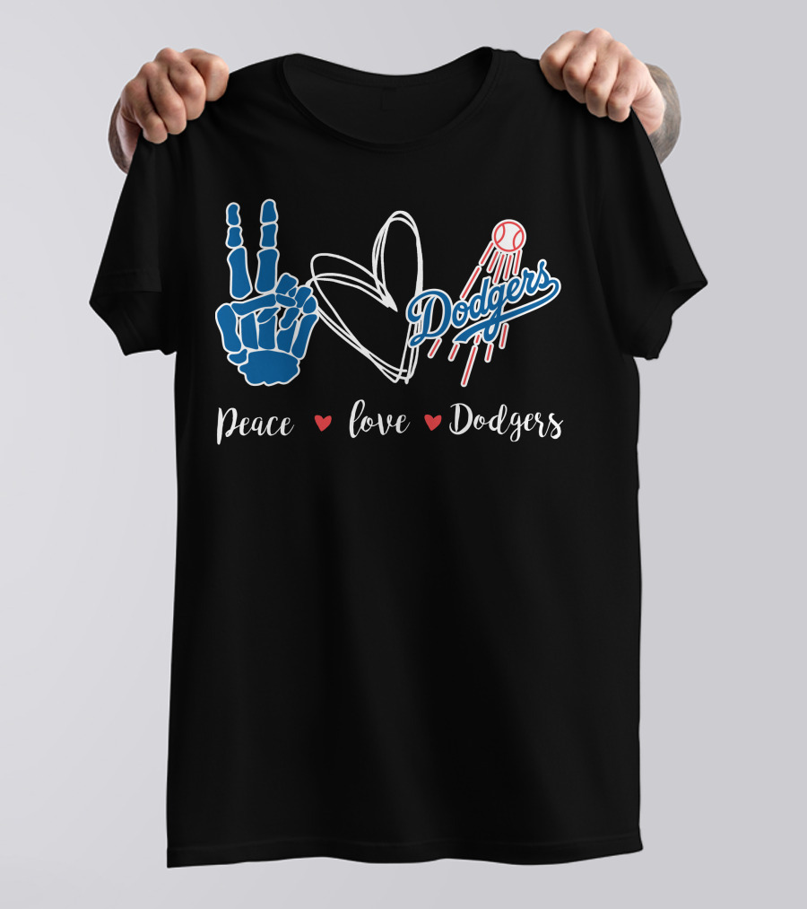 Peace Love Dodgers T-Shirt