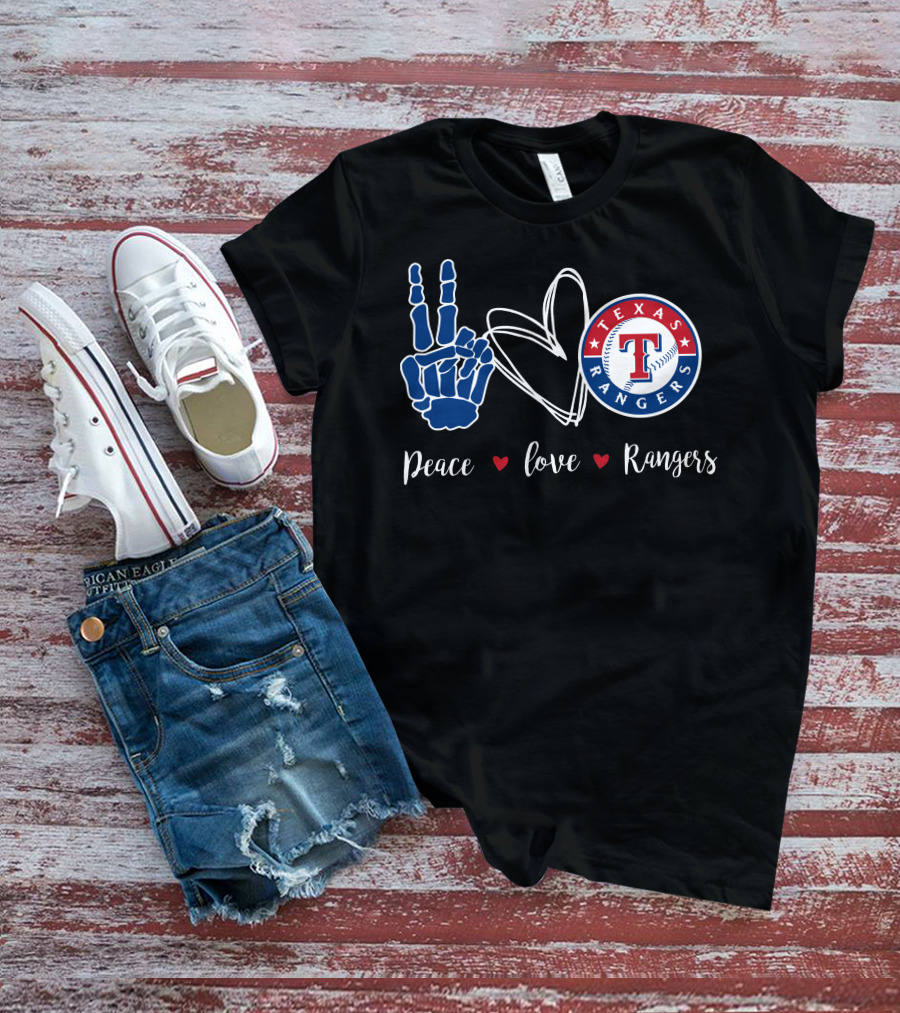 Peace Love Texas Rangers T-Shirt