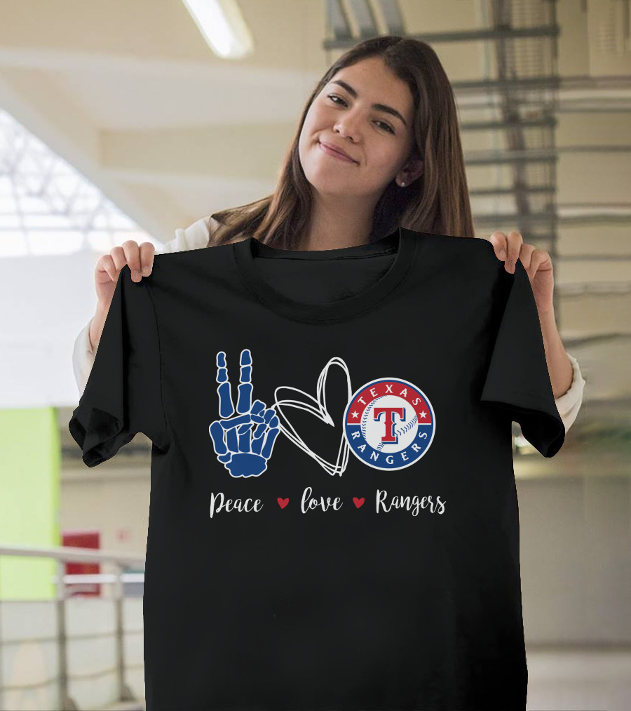 Peace Love Texas Rangers T-Shirt