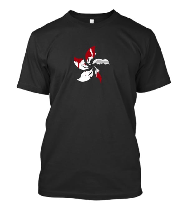 Free Hong Kong Blooms Bloodied Flag Flower T-Shirt