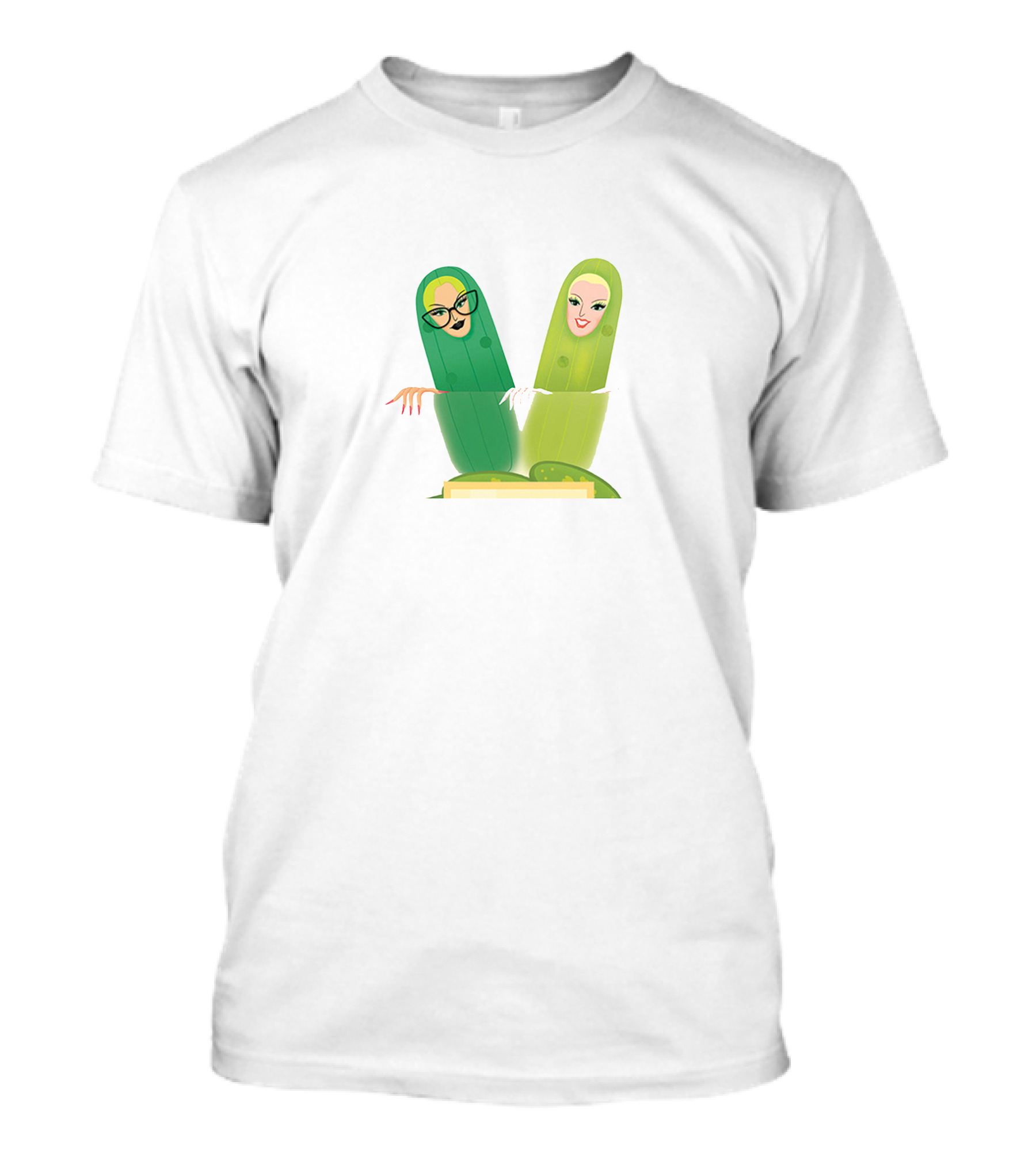 Miz Cracker And Pickle Characters With Glasses And Smile T-Shirt
