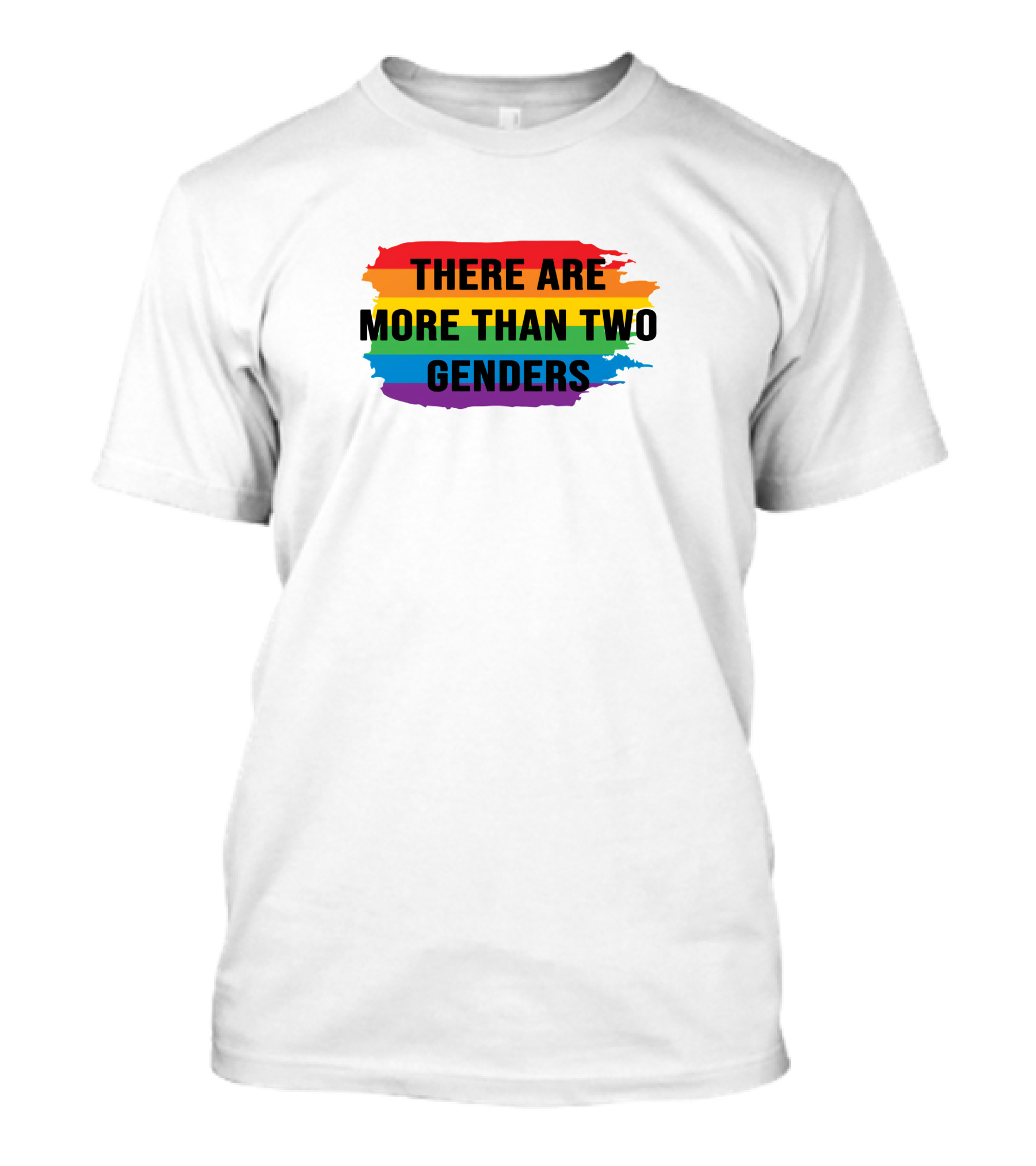 THERE ARE MORE THAN TWO GENDERS Rainbow Pride Flag T-Shirt