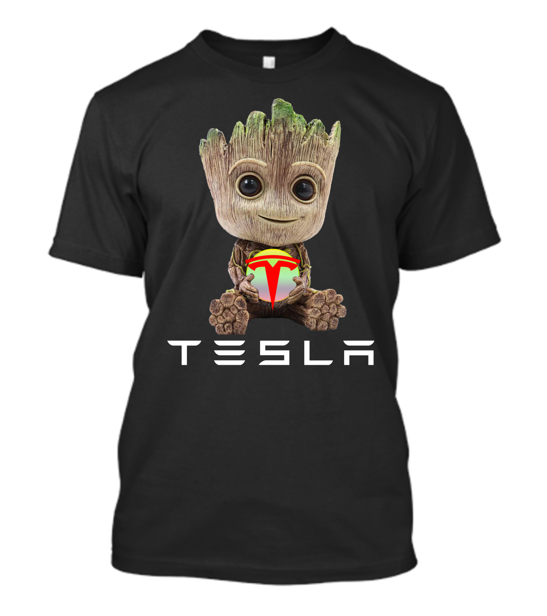 TESLA Groot Holding Logo Balls T-Shirt