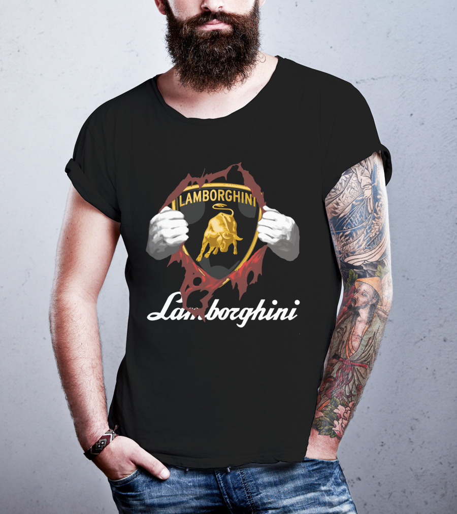 Lamborghini Bull Logo Tear Effect T-Shirt